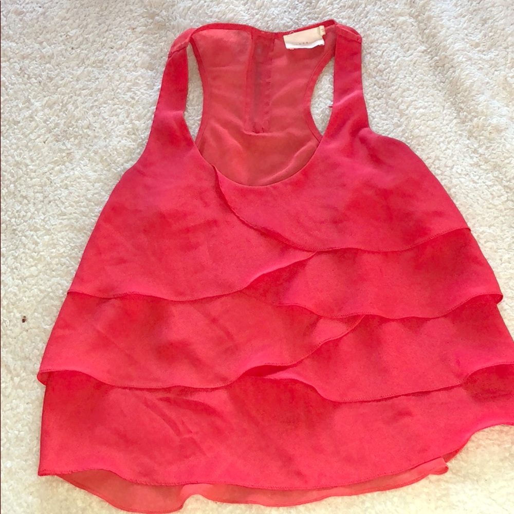 Coral / Red Dressy Shirt by Lush